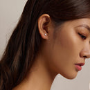 S925 Sterling Silver Gingerbread Man Ear Studs Women Earrings