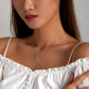 S925 Sterling Silver Fish Scale Heart Women Nacklace Jewelry