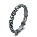 S925 Sterling Silver Black Paw Print Women Ring, Size:6