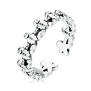 S925 Sterling Silver Gingerbread Women Open Ring