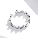 S925 Sterling Silver Gingerbread Women Open Ring
