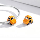 S925 Sterling Silver Cartoon Car Beads DIY Bracelet Necklace Accessories