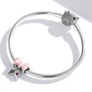 S925 Sterling Silver Bow-knot Car Key Pendant DIY Bracelet Necklace Accessories