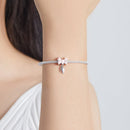 S925 Sterling Silver Bow-knot Car Key Pendant DIY Bracelet Necklace Accessories