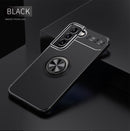 For Samaung Galaxy S22 5G Metal Ring Holder 360 Degree Rotating TPU Case(Black)