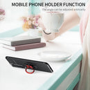 For Samaung Galaxy S22 5G Metal Ring Holder 360 Degree Rotating TPU Case(Red)