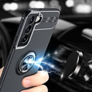 For Samaung Galaxy S22 5G Metal Ring Holder 360 Degree Rotating TPU Case(Black)