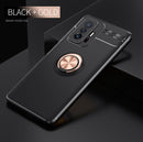 For Xiaomi Mi 11T Metal Ring Holder 360 Degree Rotating TPU Case(Black+Rose Gold)