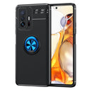 For Xiaomi Mi 11T Metal Ring Holder 360 Degree Rotating TPU Case(Black+Blue)