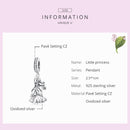 S925 Sterling Silver Little Princess Pendant DIY Bracelet Necklace Accessories