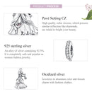 S925 Sterling Silver Little Princess Pendant DIY Bracelet Necklace Accessories
