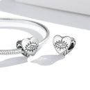 S925 Sterling Silver Heart Devil Eye Beads DIY Bracelet Necklace Accessories