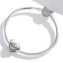 S925 Sterling Silver Heart Devil Eye Beads DIY Bracelet Necklace Accessories