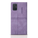For Samsung Galaxy A71 4G Dream Magnetic Suction Business Horizontal Flip PU Leather Case with Holder & Card Slot & Wallet(Purple)