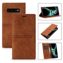 For Samsung Galaxy S10 Dream Magnetic Suction Business Horizontal Flip PU Leather Case with Holder & Card Slot & Wallet(Brown)