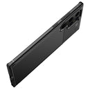 For Samsung Galaxy S22 Ultra Carbon Fiber Texture Shockproof TPU Case(Blue)