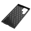 For Samsung Galaxy S22 Ultra Carbon Fiber Texture Shockproof TPU Case(Blue)