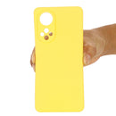 For Huawei Nova 9 Solid Color Liquid Silicone Dropproof Full Coverage Protective Case(Yellow)