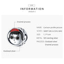 S925 Sterling Silver Cartoon Avatar Beads DIY Bracelet Necklace Accessories