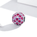 S925 Sterling Silver Shining Light Ball Beads DIY Bracelet Necklace Accessories