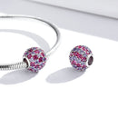 S925 Sterling Silver Shining Light Ball Beads DIY Bracelet Necklace Accessories