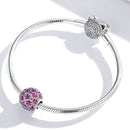 S925 Sterling Silver Shining Light Ball Beads DIY Bracelet Necklace Accessories