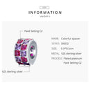 S925 Sterling Silver Colorful Beads DIY Bracelet Necklace Accessories