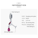 S925 Sterling Silver Shaking Wine Glass Pendant DIY Bracelet Necklace Accessories