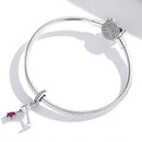 S925 Sterling Silver Shaking Wine Glass Pendant DIY Bracelet Necklace Accessories