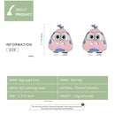 S925 Sterling Silver Big-eyed Chick Ear Studs Women Earrings