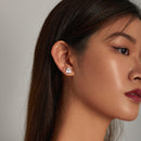 S925 Sterling Silver Big-eyed Chick Ear Studs Women Earrings