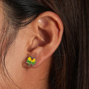 S925 Sterling Silver Two Orioles Ear Studs Women Earrings