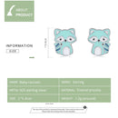 S925 Sterling Silver Baby Raccoon Ear Studs Women Earrings