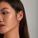 S925 Sterling Silver Baby Raccoon Ear Studs Women Earrings