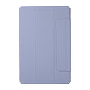 For Xiaomi Pad 5 / Pad 5 Pro Solid Color Magnetic Buckle Horizontal Flip Leather Case with Holder(Purple)