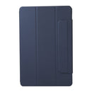 For Xiaomi Pad 5 / Pad 5 Pro Solid Color Magnetic Buckle Horizontal Flip Leather Case with Holder(Dark Blue)