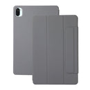 For Xiaomi Pad 5 / Pad 5 Pro Solid Color Magnetic Buckle Horizontal Flip Leather Case with Holder(Grey)