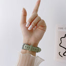 Sewing Plain Weave Small Waist Leather Watch Band For Apple Watch Series 7 41mm / 6&SE&5&4 40mm / 3&2&1 38mm(Light Grey)