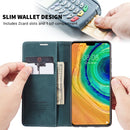 For Huawei Mate 30 4G / 5G CaseMe-013 Multifunctional Horizontal Flip Leather Case with Card Slot & Holder & Wallet(Blue)
