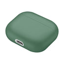 Solid Color Silicone Earphone Protective Case for AirPods 3(Pine Needle Green)