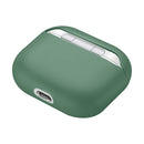Solid Color Silicone Earphone Protective Case for AirPods 3(Pine Needle Green)