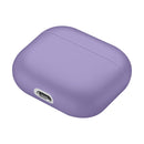 Solid Color Silicone Earphone Protective Case for AirPods 3(Light Purple)