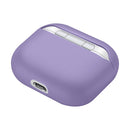 Solid Color Silicone Earphone Protective Case for AirPods 3(Light Purple)