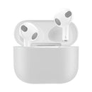 Solid Color Silicone Earphone Protective Case for AirPods 3(White)