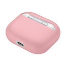 Solid Color Silicone Earphone Protective Case for AirPods 3(Pink)
