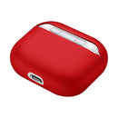 Solid Color Silicone Earphone Protective Case for AirPods 3(Red)