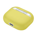 Solid Color Silicone Earphone Protective Case for AirPods 3(Yellow)