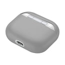 Solid Color Silicone Earphone Protective Case for AirPods 3(Light Gray)