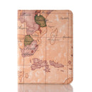 Map Pattern Horizontal Flip Leather Tablet Case with Holder & Card Slot & Wallet For iPad mini 6(Light Brown)