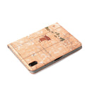 Map Pattern Horizontal Flip Leather Tablet Case with Holder & Card Slot & Wallet For iPad mini 6(Light Brown)